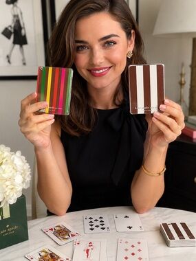 Kate Spade striped playing card 🎴 2 Decks NWT/NIB
